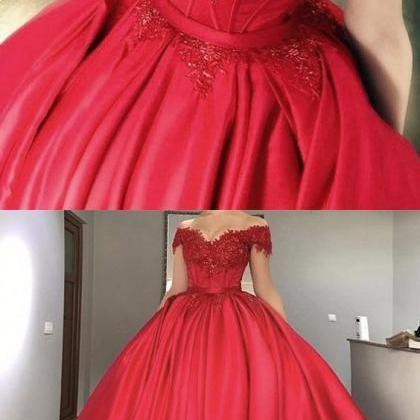 2018 Red Evening Dresses, Long Even..