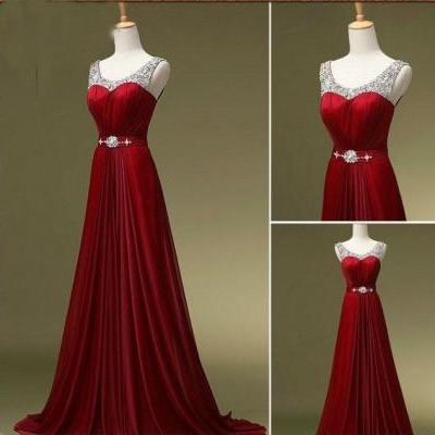 Prom Dress,Red Prom Dress,Discount Prom Dress,Custom Prom Dress,Beaded Prom Dress,Chiffon Prom Dress,2016 Prom Dress,Handmade Prom Dress,Long Prom Dress,Dress For Prom NO.1