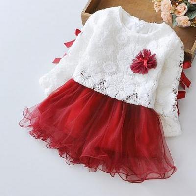 Christmas Dress Red Tutu Dress Christmas Evening Dinner Outfit Photography Props F-0040