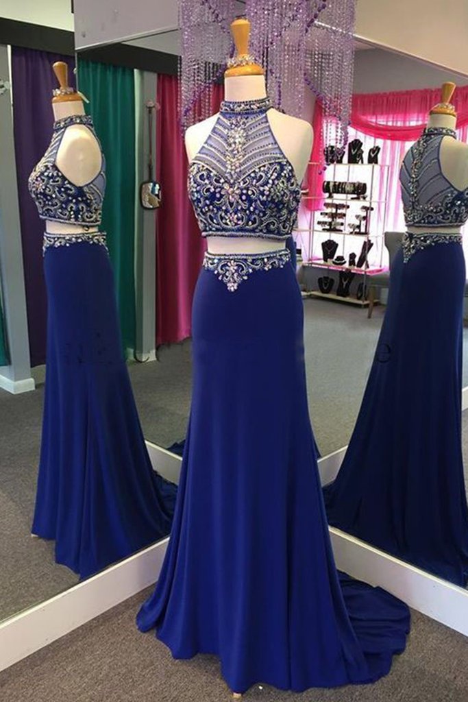 royal blue dress two piece