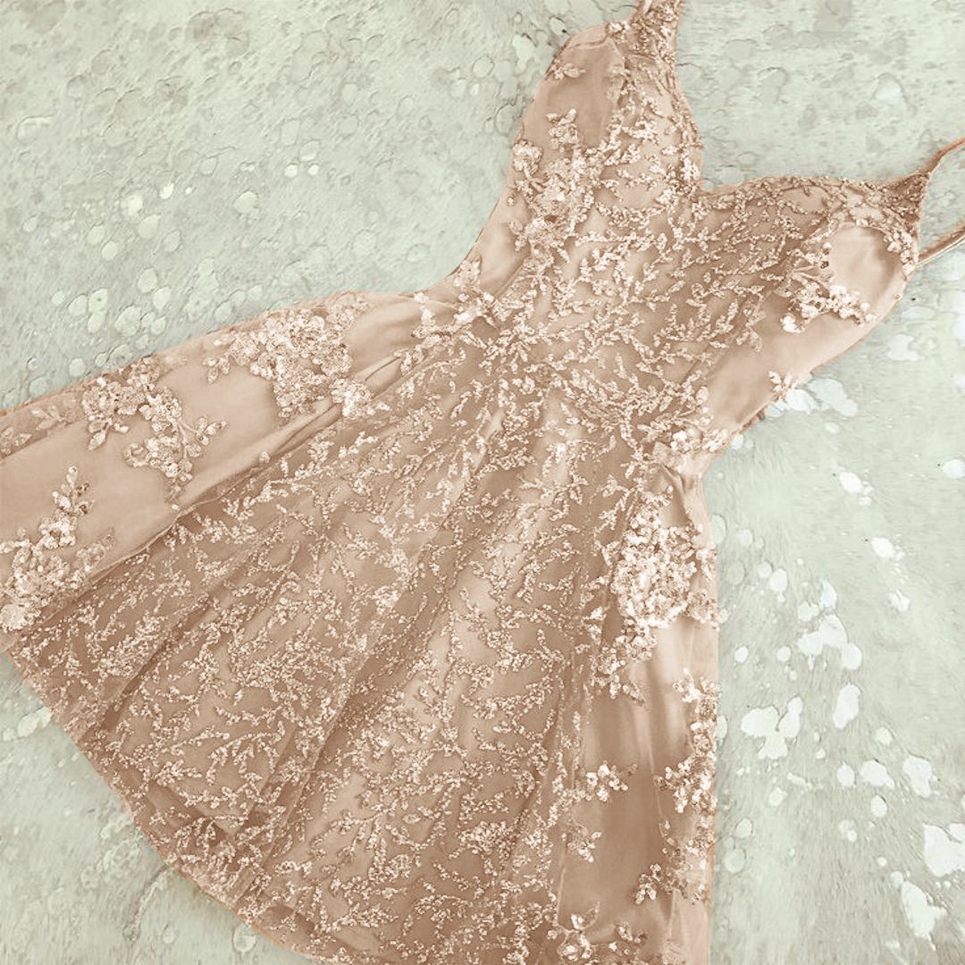 champagne colored homecoming dresses