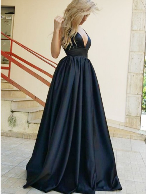 satin maxi long sleeve dress