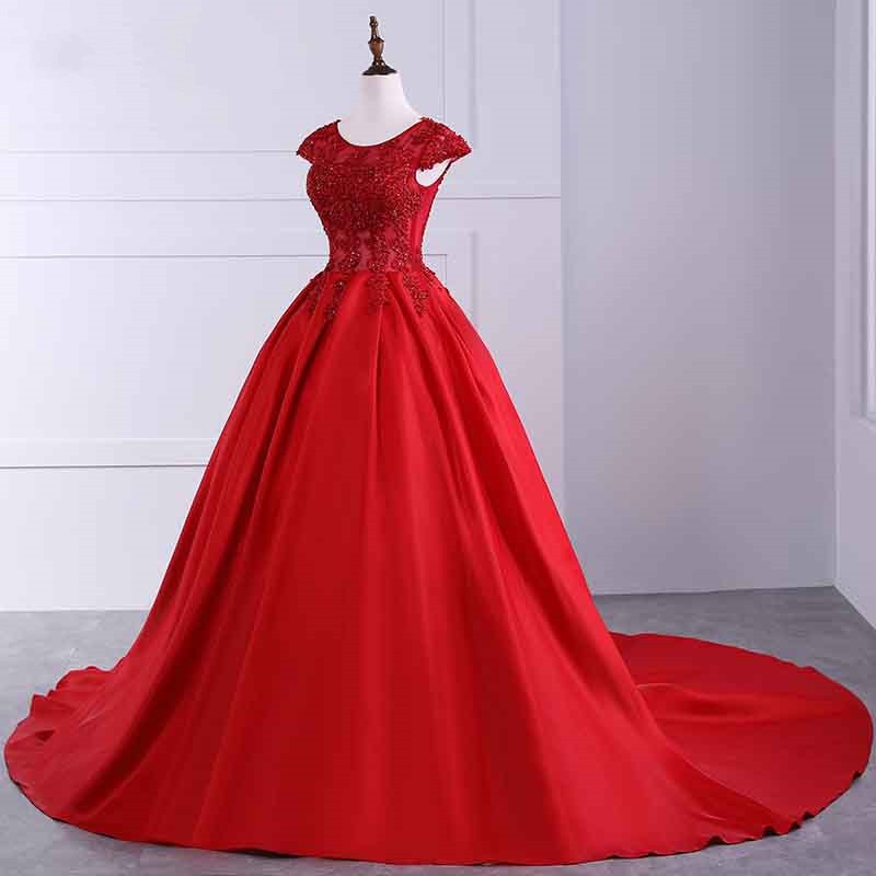 used red prom dress