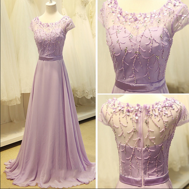 light purple dress with sleeves