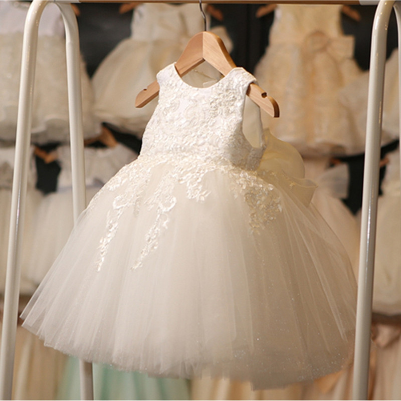 2016 New Lvory Wedding Dress Children Princess Dress Costumes Flower Girl Dress