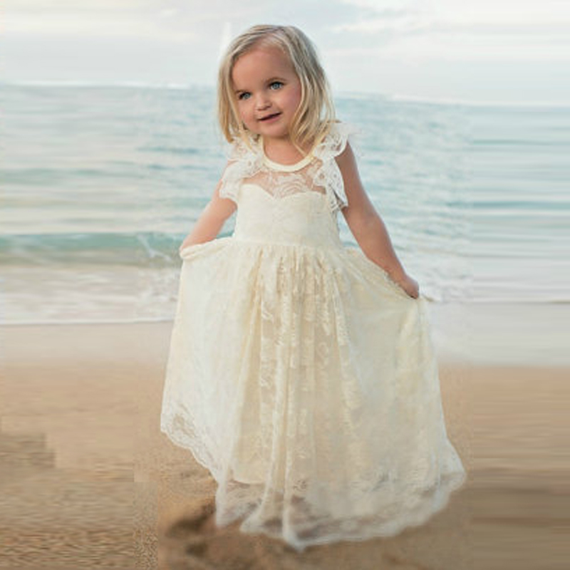 2016 Lovely Flower Girl Dresses Cap Sleeve Floor Length Bow Flower
