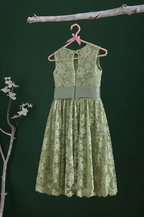 green lace dress girls