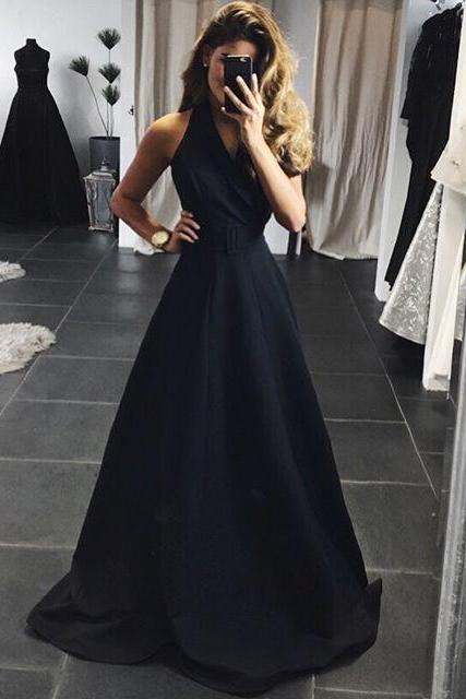 2018 Sexy Long Prom Dress, Charming Sleeveless A Line Formal Evening Dress,Prom Dresses,Party Dress,Graduation Dress,Evening Dress,Formal Dress,Long Prom Dress,Long Evening Dress