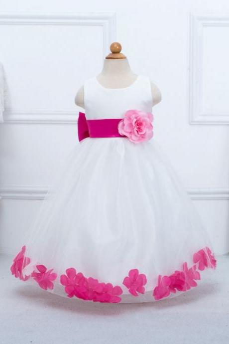 High Quality 13 colors New Floor length Flower Girl dress for Wedding party Princess girls Pageant Dresses 2016