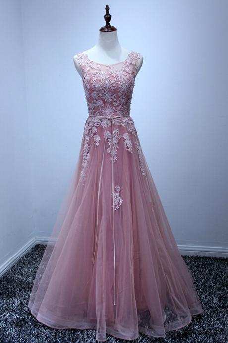 High Quality Prom Dress,Tulle Prom Dress,A-Line Prom Dress,Appliques Prom Dress