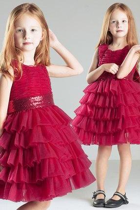 2016 Burgundy tulle flower girl dress with sequins belt knee length little girl dress,kid dress for birthday,new baby dresses