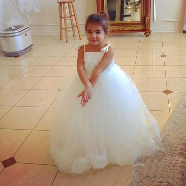 Spagetti Strap Girls Tulle Dress